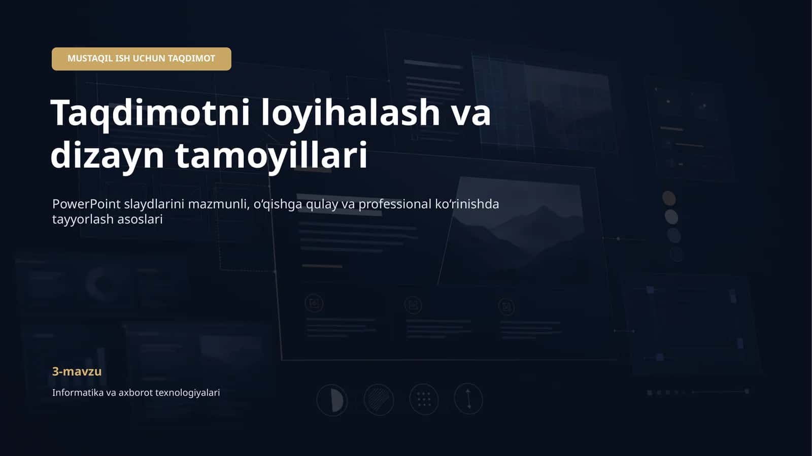 MUSTAQIL ISH UCHUN TAQDIMOT