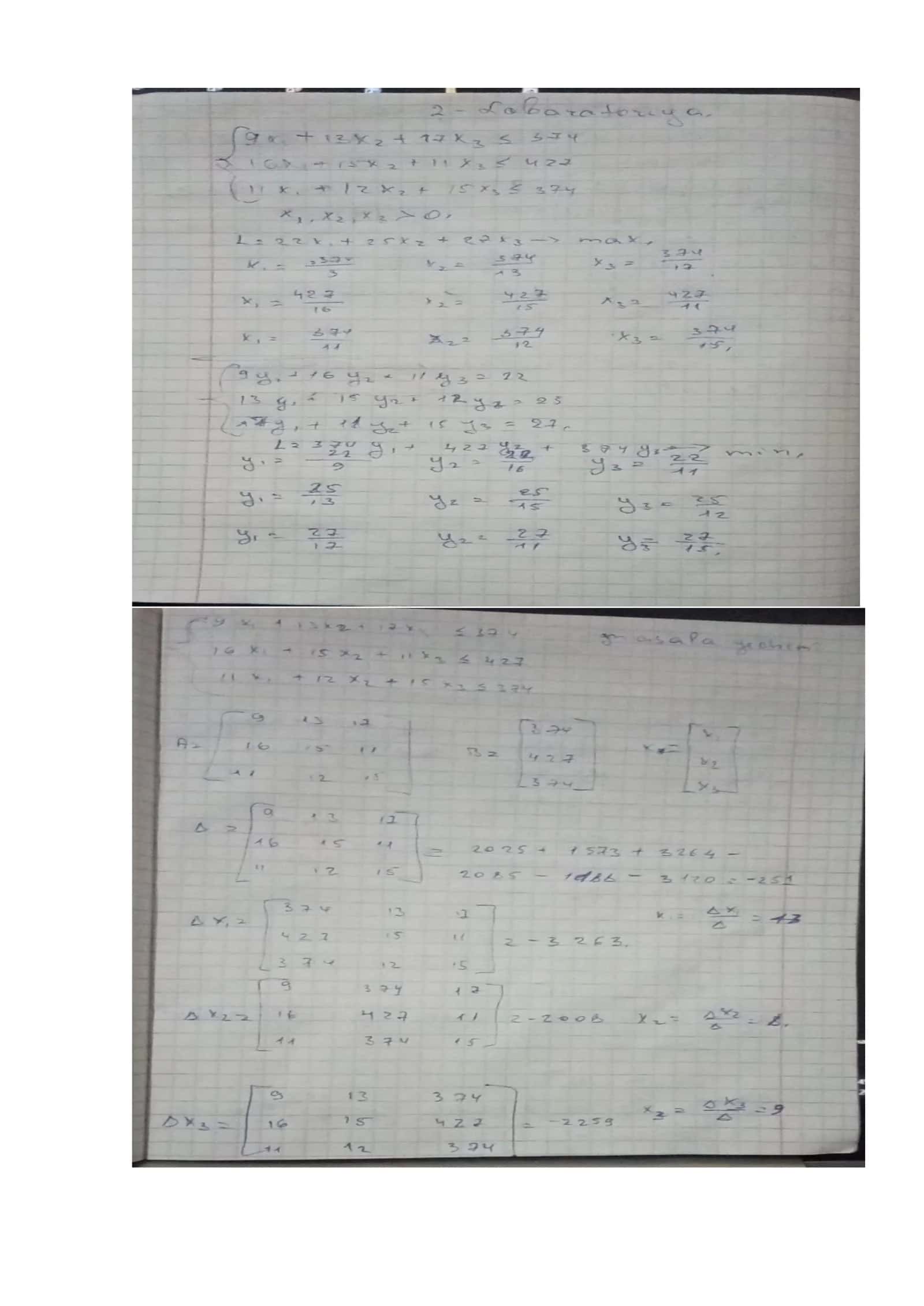 Jadvalni optimali aniqlash