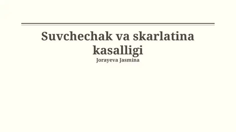 Qizamiq va Skarlatina kasalligi
