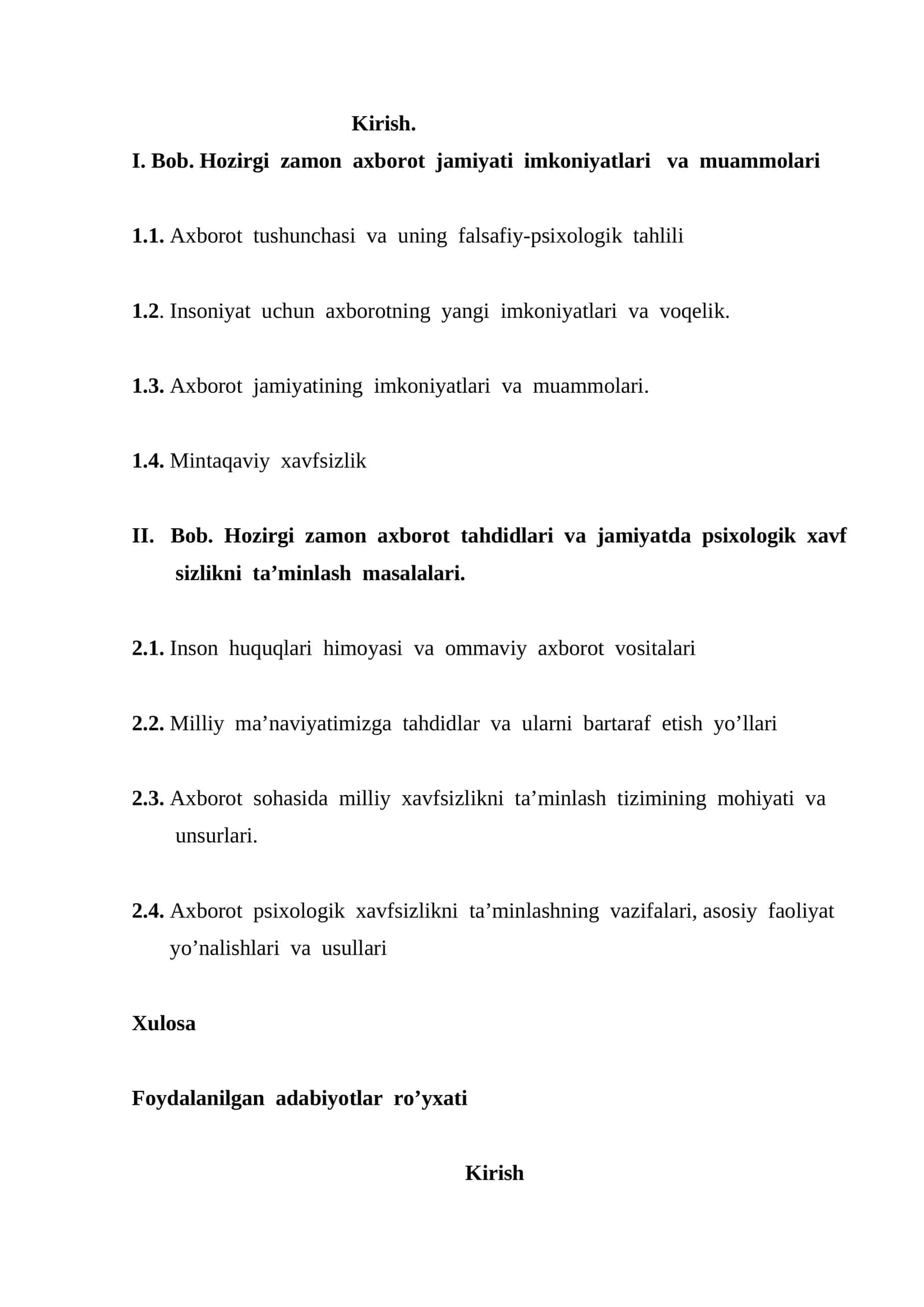 Hozirgi zamon axborot jamiyati imkoniyatlari va muammolari