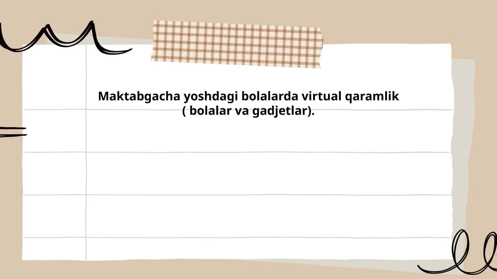 Maktabgacha yoshdagi bolalarda virtual qaramlik ( bolalar va gadjetlar)