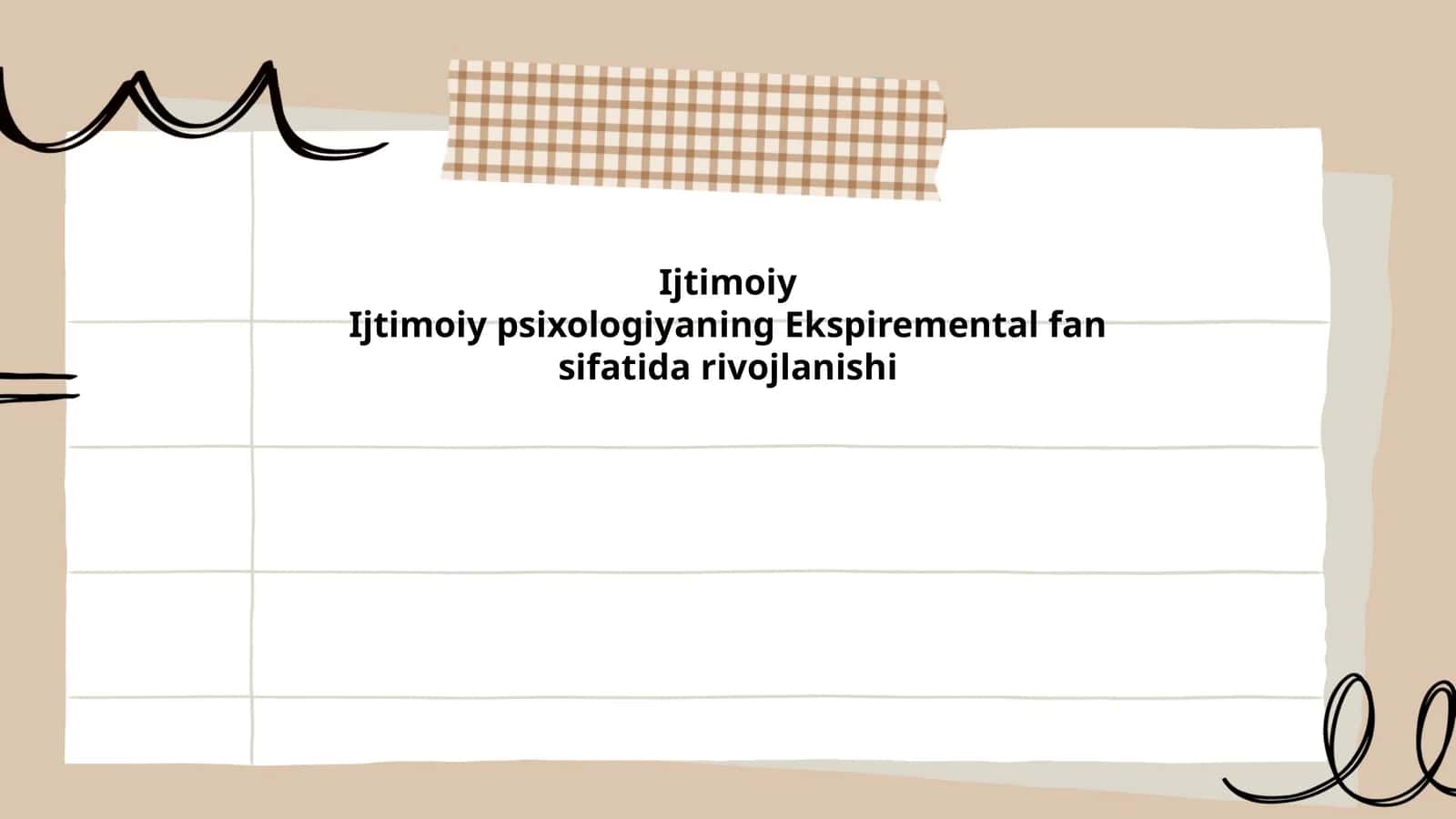 Ijtimoiy psixologiyaning Ekspiremental fan sifatida rivojlanishi