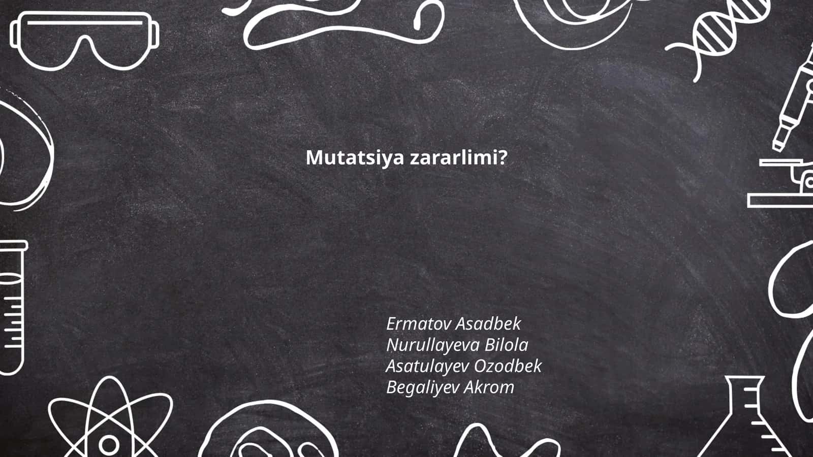 Mutatsiya zararlimi?