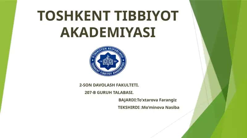 SHIFOKOR VA BEMOR MULOQOTINING PSIXOLOGIK XUSUSIYATLARI