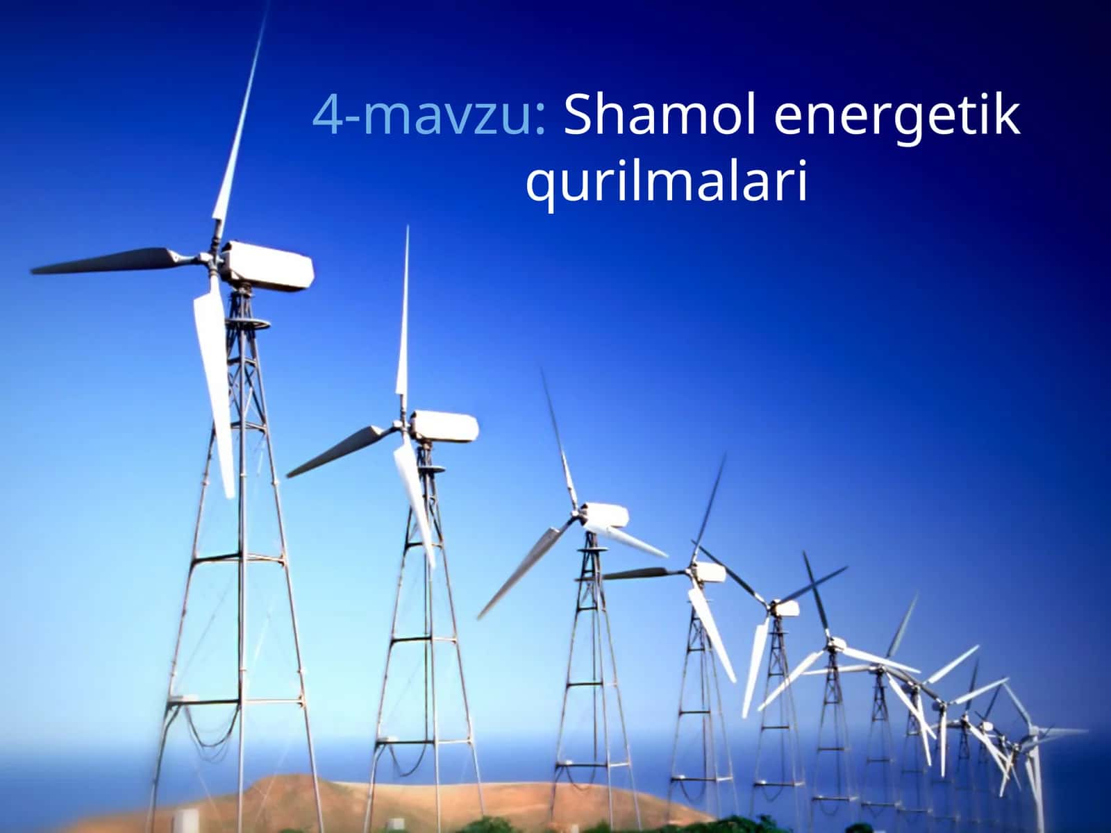 Shamolenergetik qurilmalari