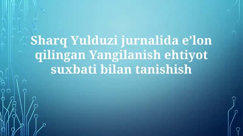"Sharq Yulduzi" jurnali