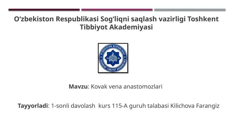 Kovak venaanastomozlari