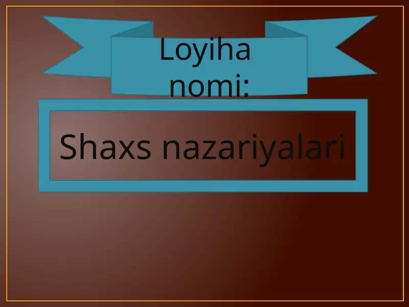 Shaxsnazariyalari