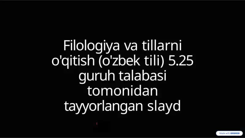 Filologiyavatillarnio'qitish (o'zbektili)