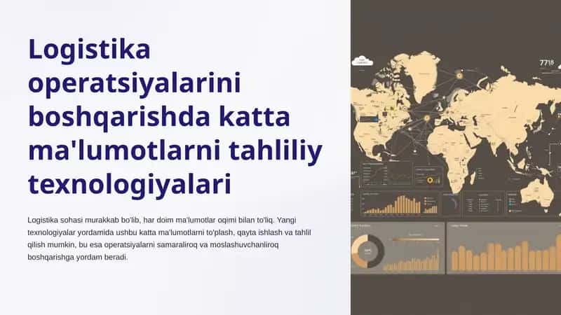 Logistika operatsiyalarini boshqarishda katta ma'lumotlarni tahliliy texnologiyalari
