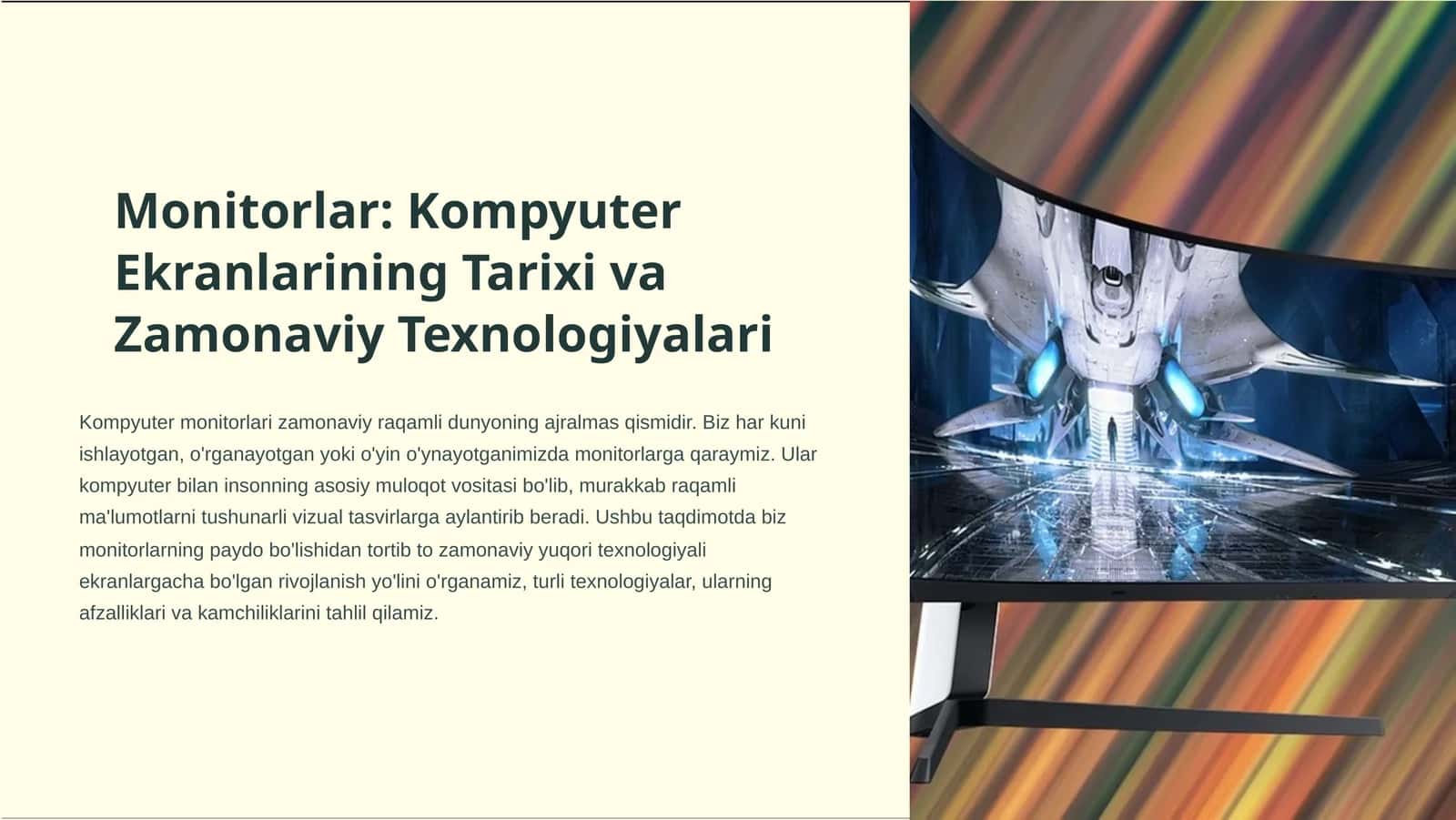 Monitorlar: Kompyuter Ekranlarining Tarixi va Zamonaviy Texnologiyalari