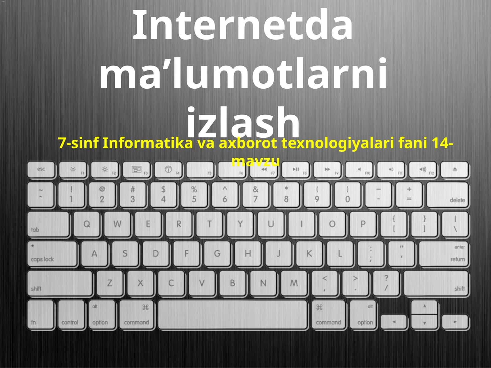 7-sinf Informatika Internetda ma'lumotlarni izlash