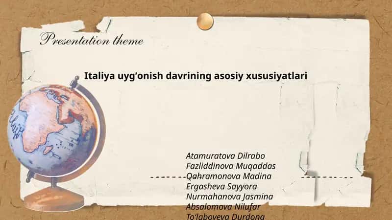 Italiya uygʻonish davrining asosiy xususiyatlari