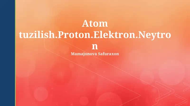 Atom tuzilishi