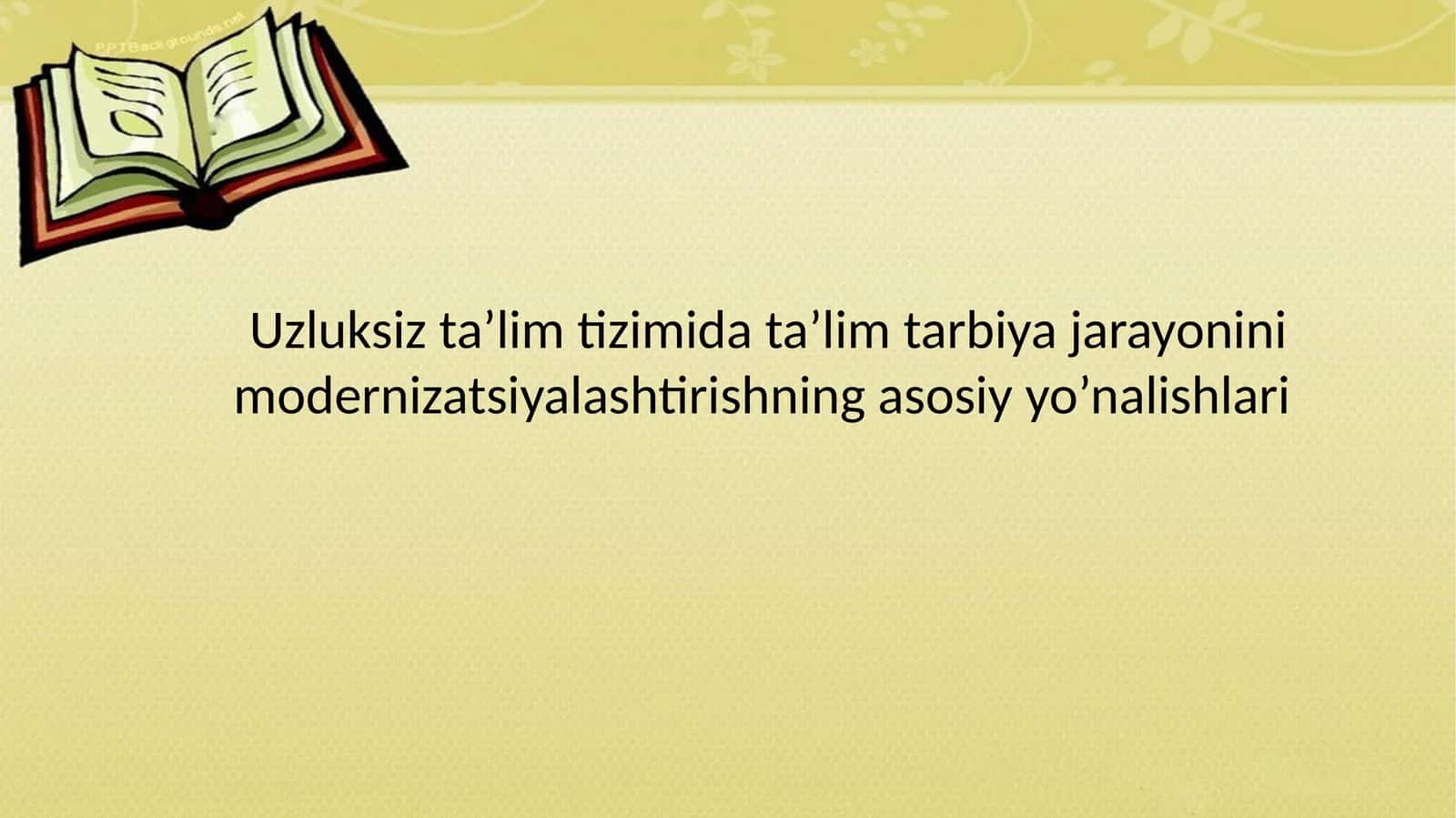 Uzluksiz ta’lim tizimi