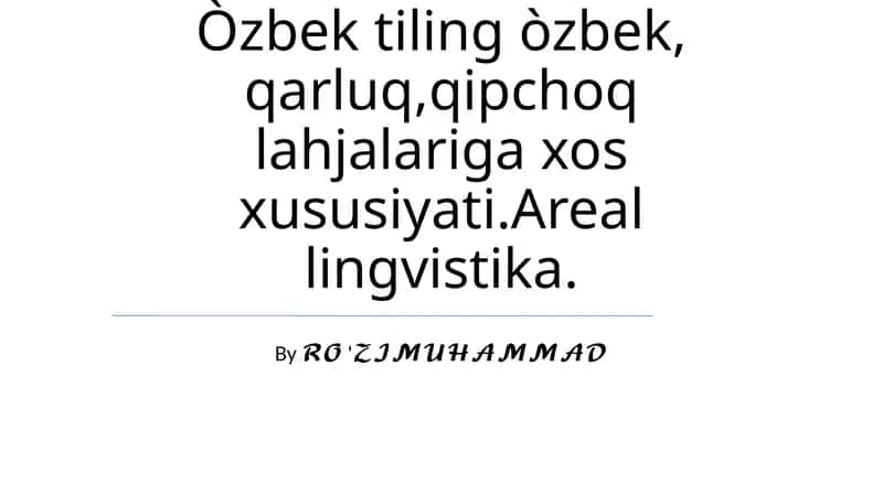 Qorluq, Qipchoq va O'zbek tillarining fonologik xususiyatlari