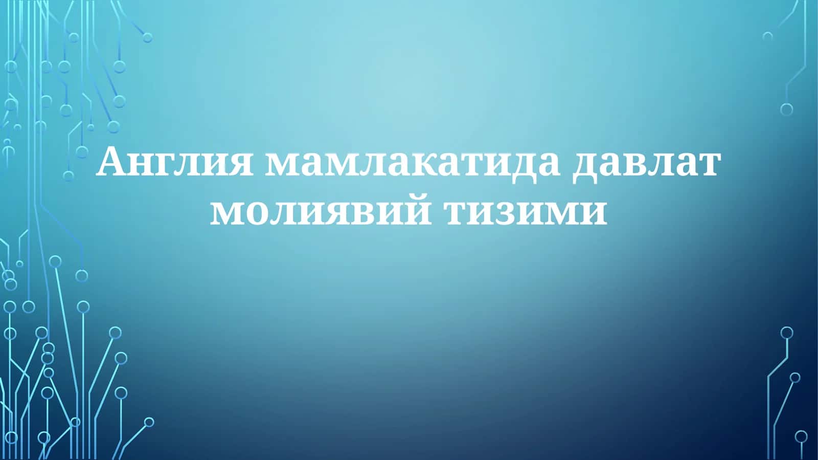 Angliya mamlakatida davlat moliya viyti zimmi