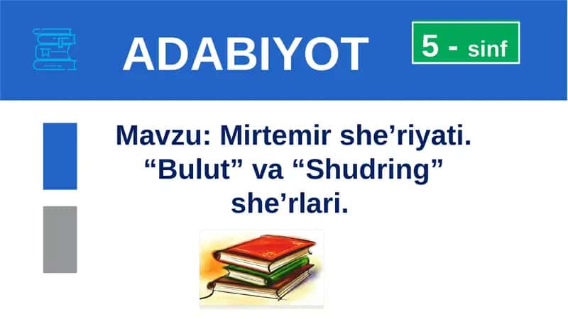 Mirtemirshe’riyati. “Bulut”va“Shudring”she’rlari