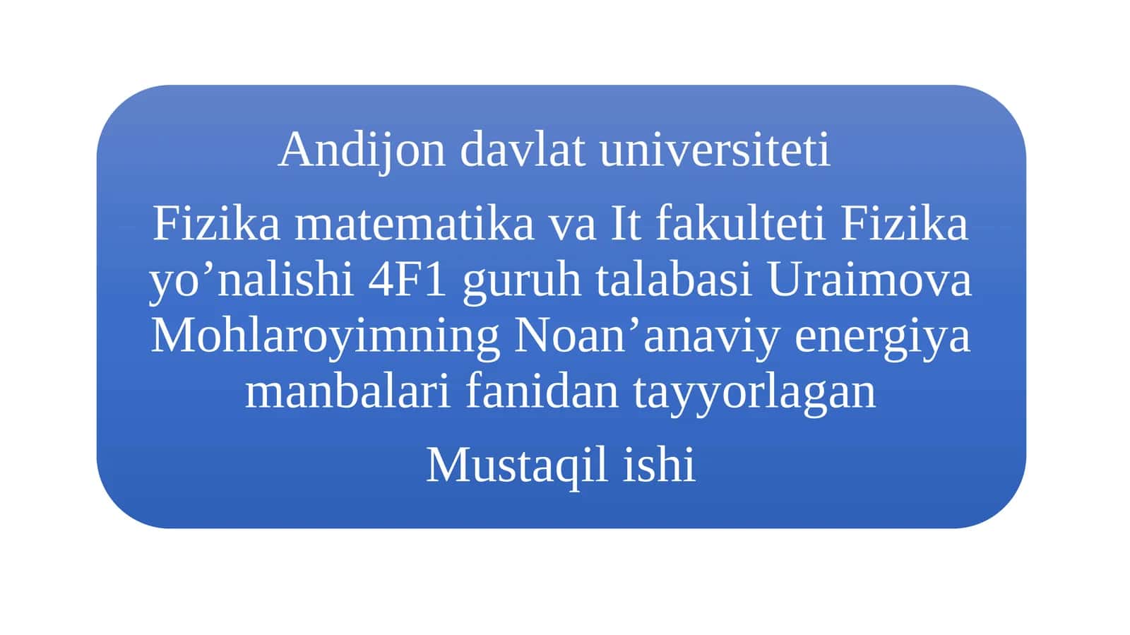 Quyoshnuri, shamol va issiq suv manbalari
