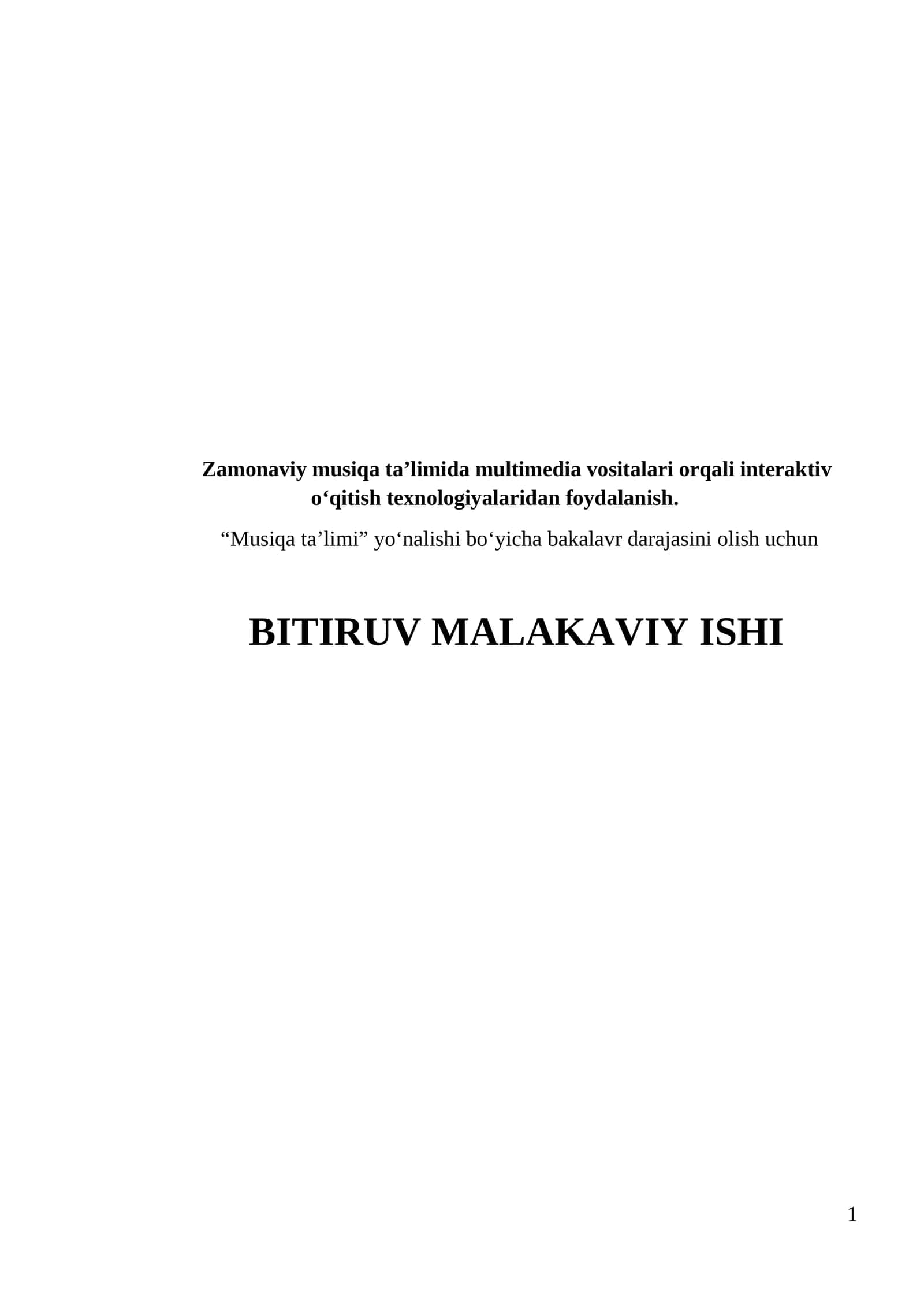 Zamonaviy musiqa ta’limida multimedia vositalari orqali interaktiv oʻqitish texnologiyalaridan foydalanish