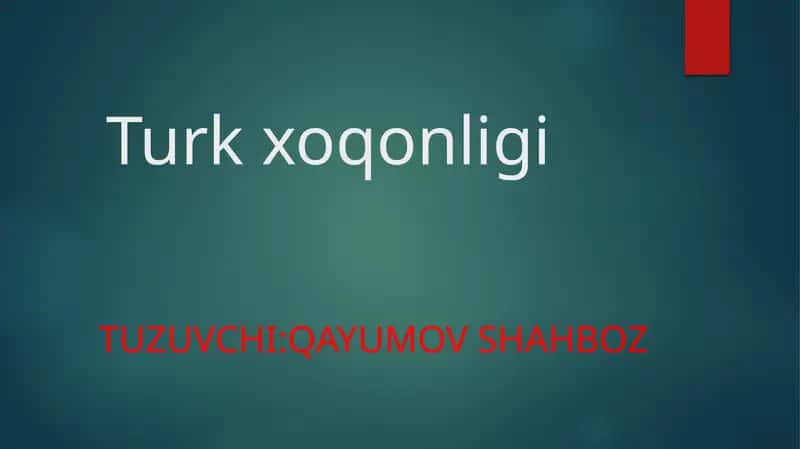 Turkxoqonligi