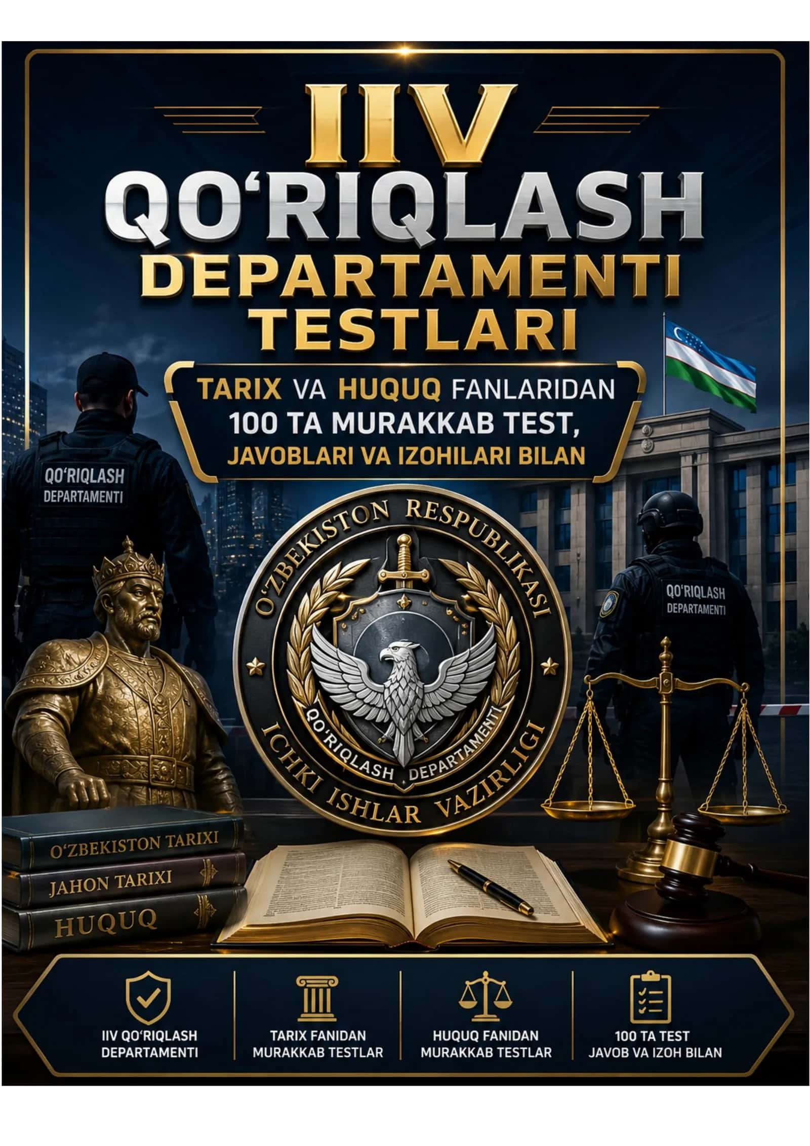 IIV QO'RIQLASH DEPARTAMENTI TESTLARI