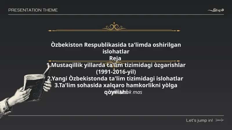 Ta'limda oshirilgan islohatlar