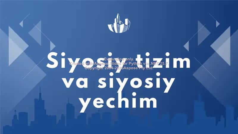 Siyosiy tizim va siyosiy yechim