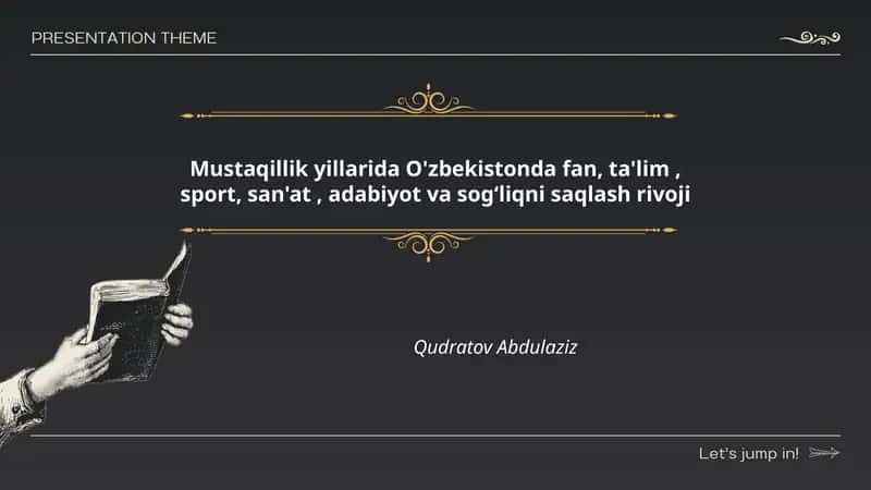 Mustaqillik yillarida O'zbekistonda fan, ta'lim, sport, san'at, adabiyot va sogʻliqni saqlash rivoji