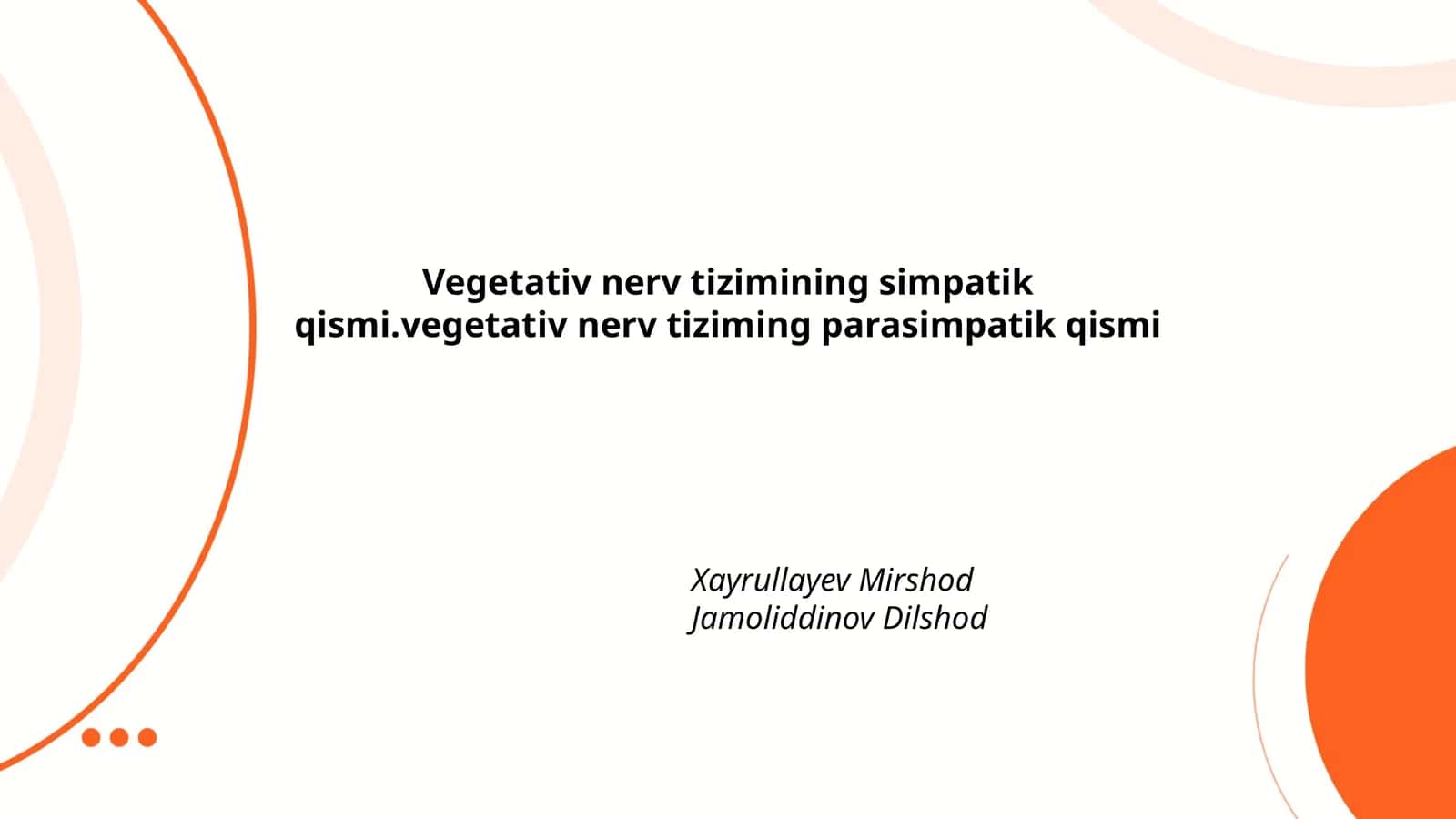 Vegetativ nerv tizimining simpatik qismi