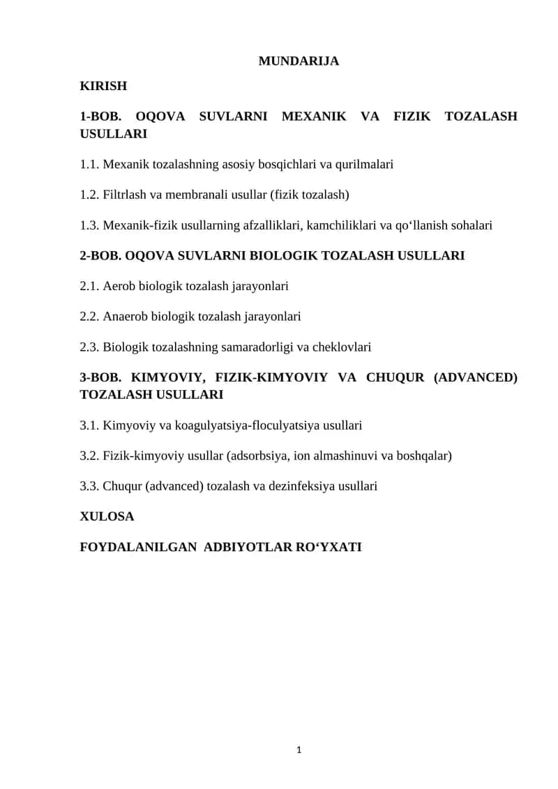 Mavzu: Sanoatda suvni qoʻllash.Kurs ishi.