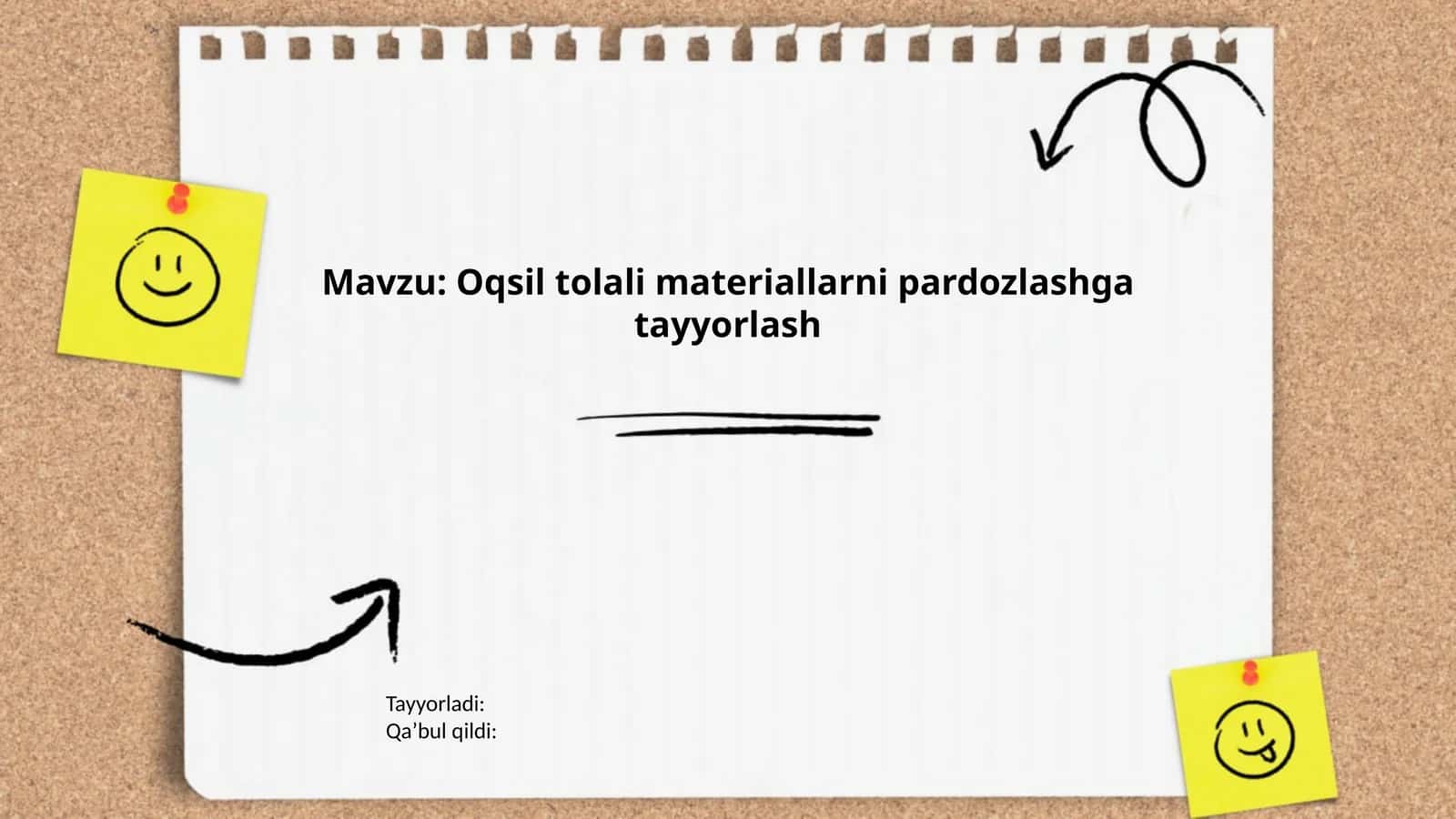 Oqsil tolali materiallarni pardozlashga tayyorlash