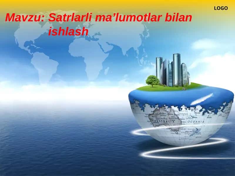 Satrlarlima’lumotlarbilanishlash