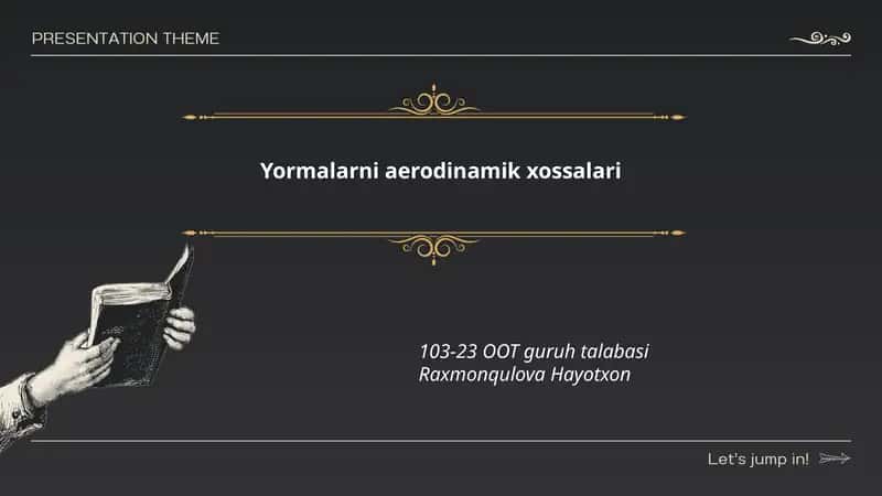 Yormalarni aerodinamik xossalari