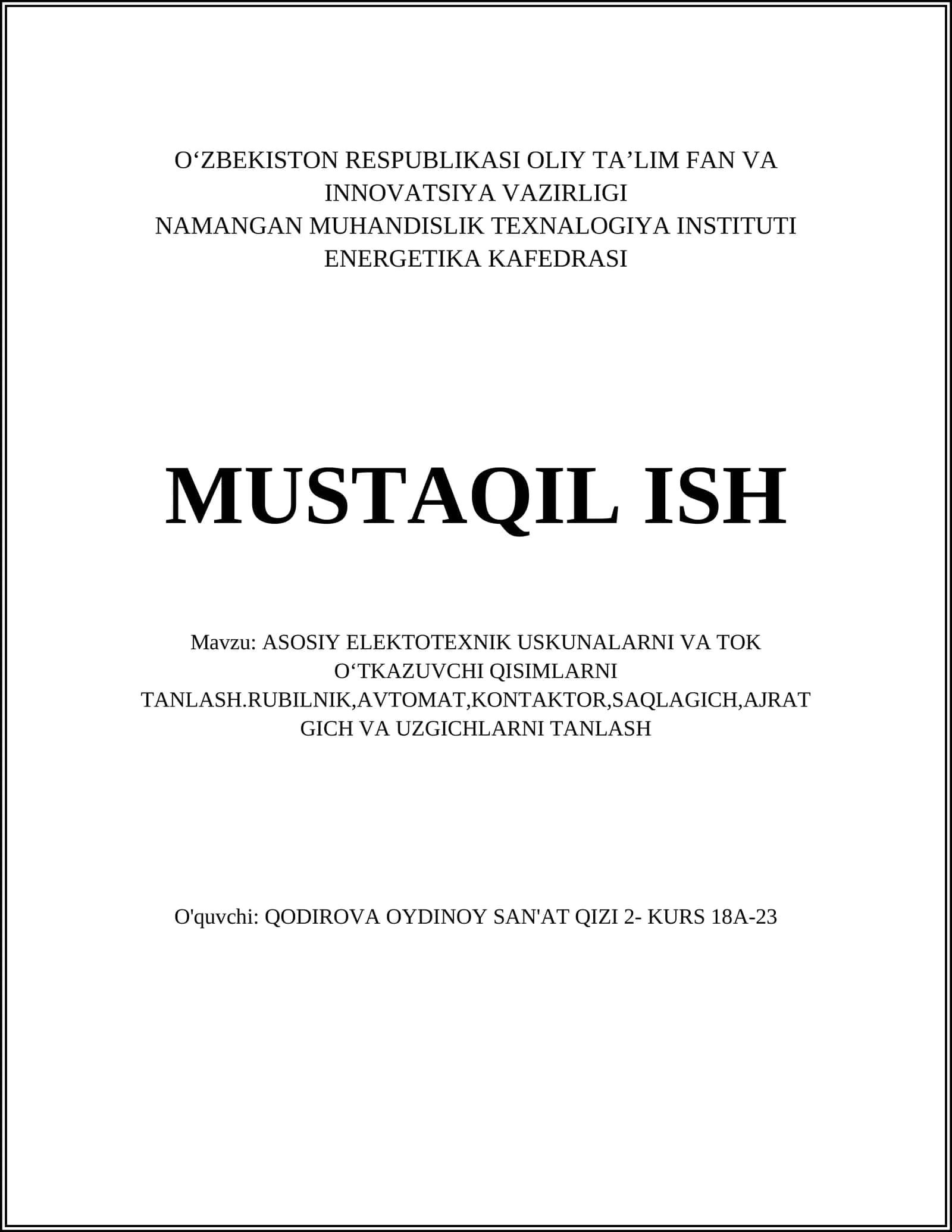 Elektr ta'minoti tizimlari