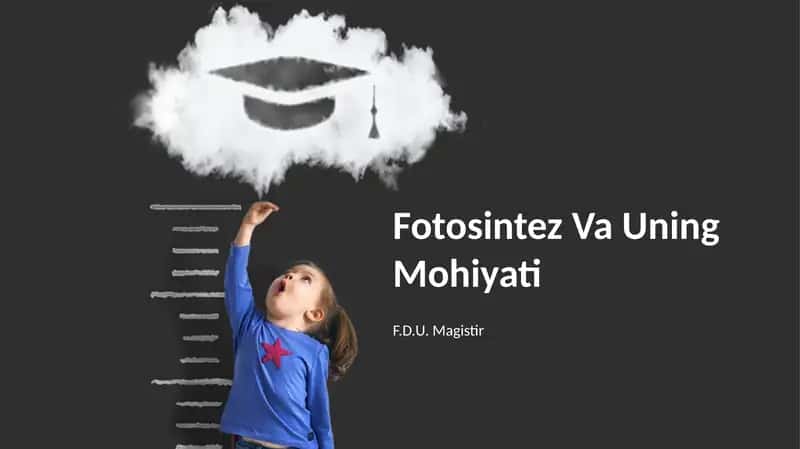 Fotosintez Va Uning Mohiyati