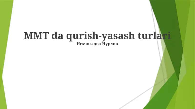 Panelli MMT konstruksiyalari