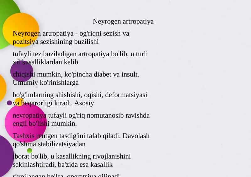 Neyrogen artropatiya