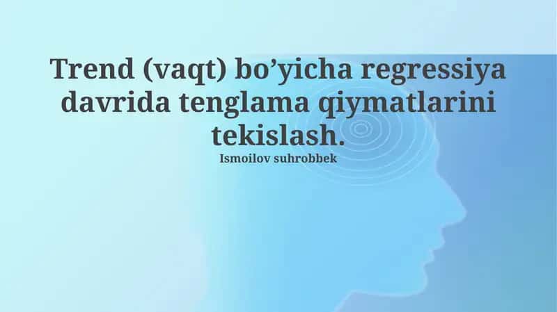 Trend regressiyasi