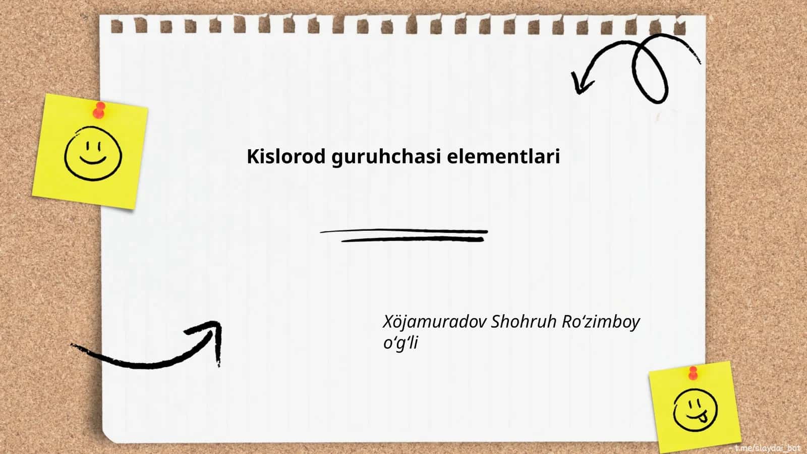 Kislorod guruhchasi elementlari
