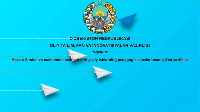 Sindan va maktabdan tashqarida tarbiyaviy ishlar