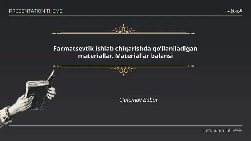 Farmatsevtik ishlab chiqarishda qo’llaniladigan materiallar