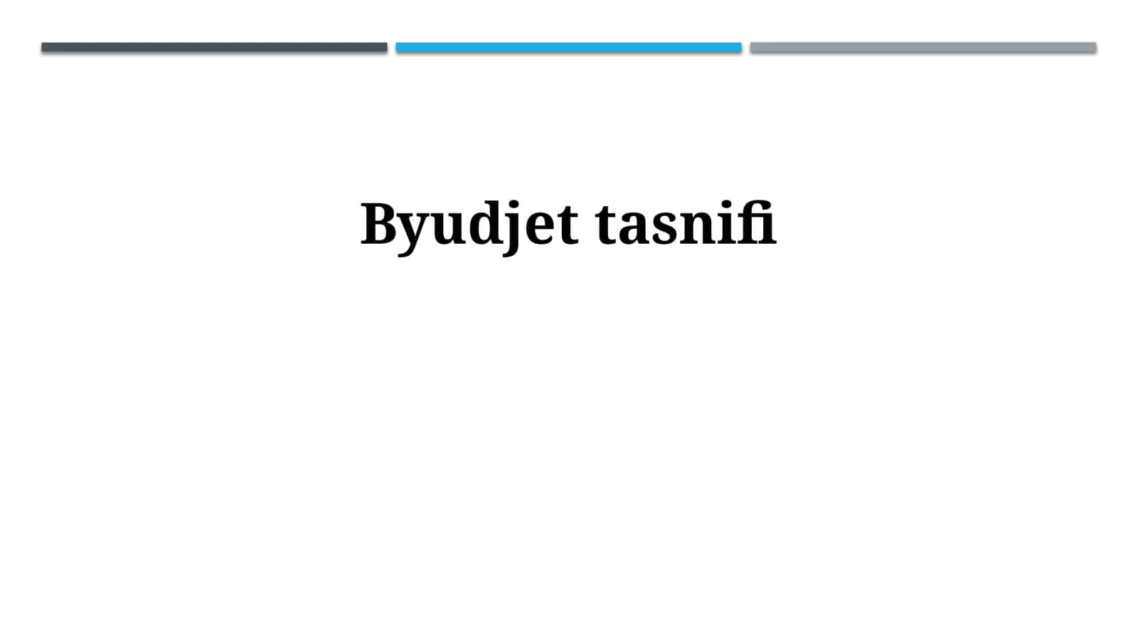 Byudjet tasnifi
