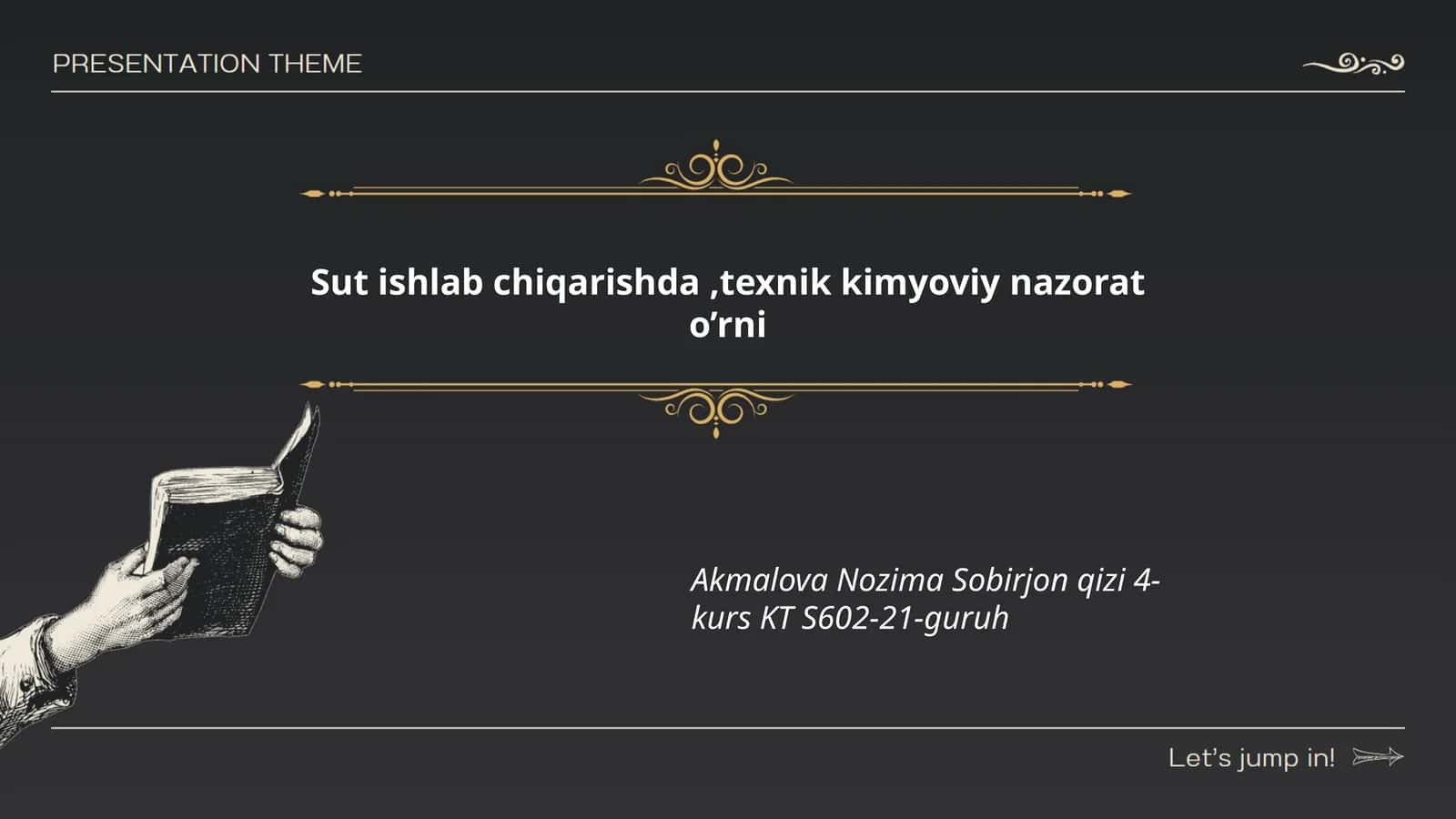 Sut ishlab chiqarishda,texnik kimyoviy nazorat o’rni