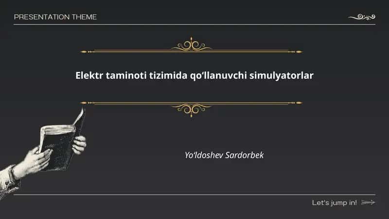 Elektr taminoti tizimida qoʻllanuvchi simulyatorlar