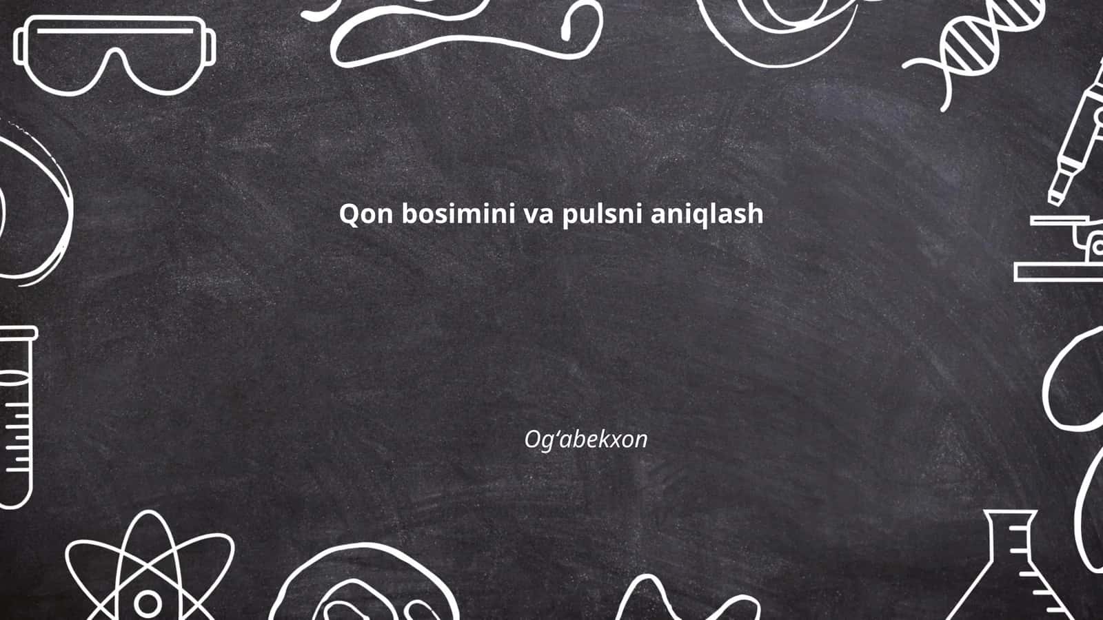 Qon bosimini va pulsni aniqlash