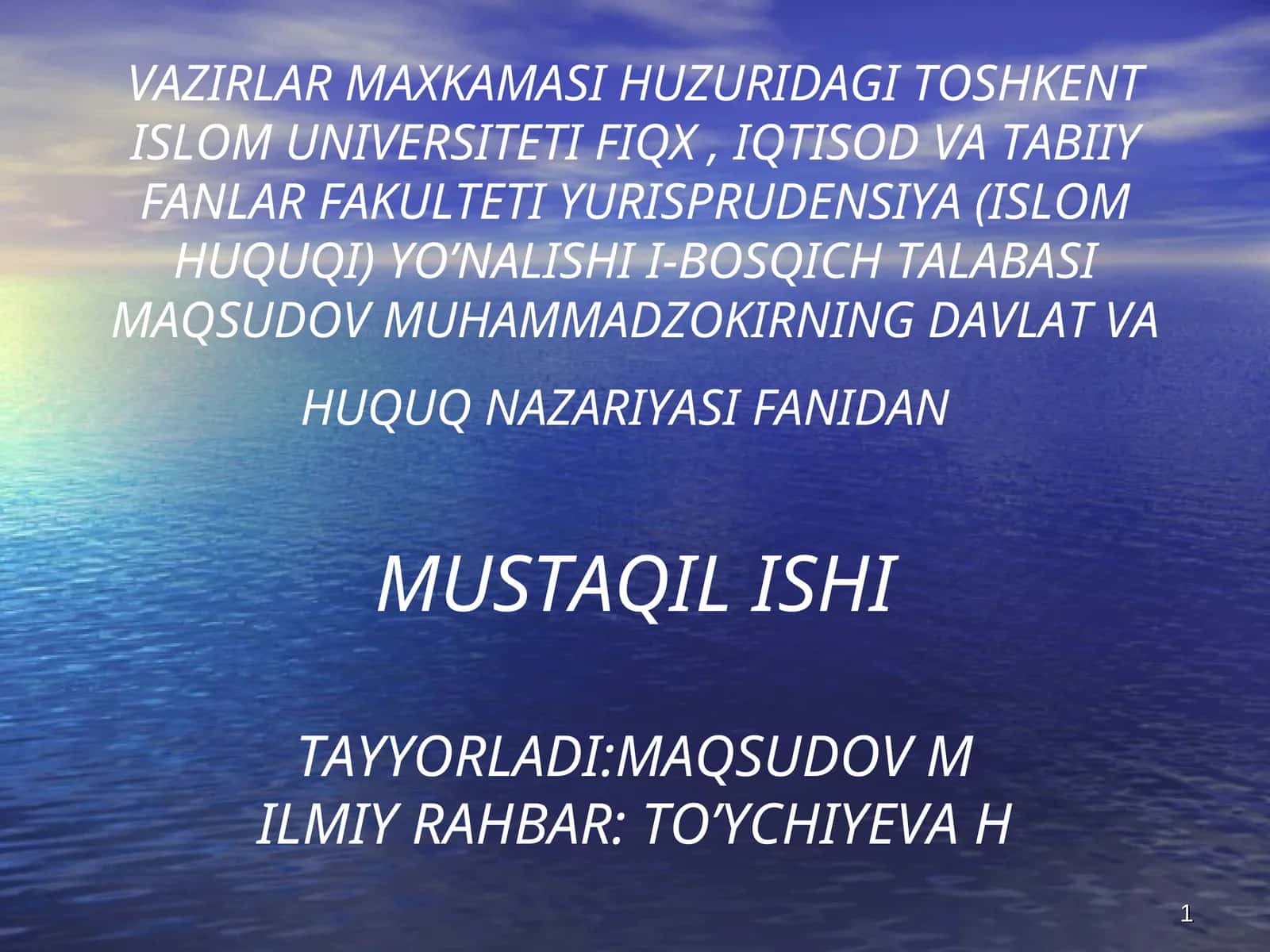 DAVLATNING TUZILISH SHAKLI