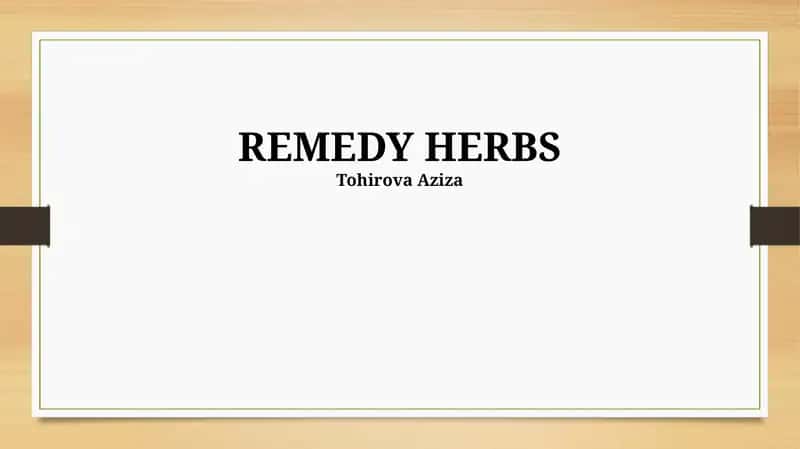 Remedy Herbs