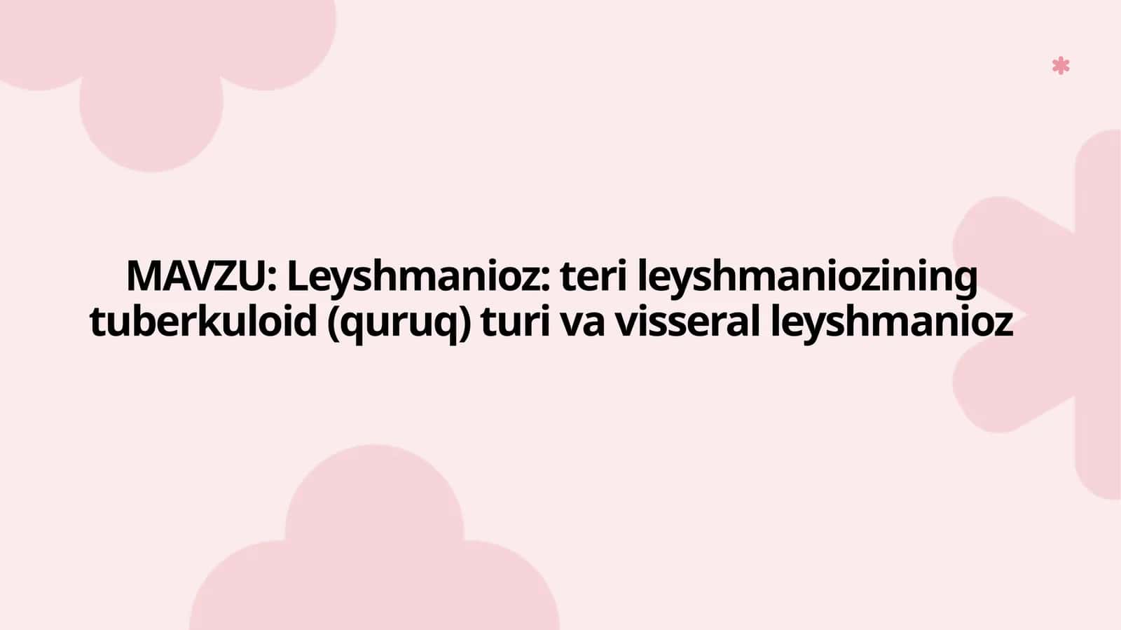 Leyshmanioz