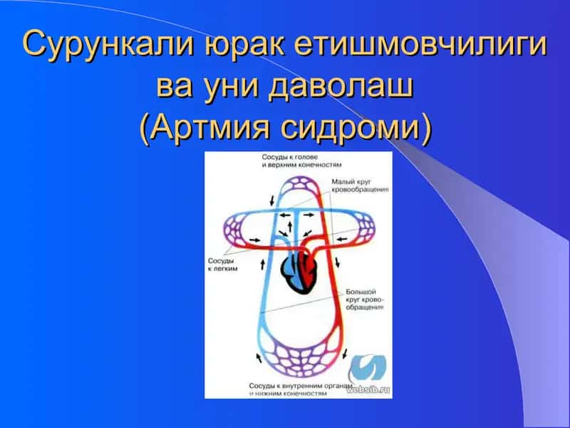 Сурункали юрак етишмовчилиги ва уни даволаш(Артмия сидроми)